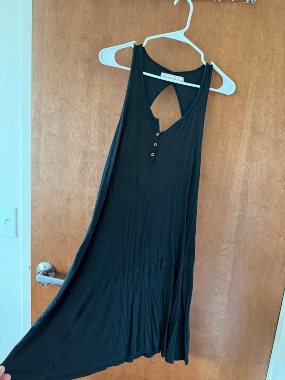 Abercrombie & Fitch Black Keyhole Maxi Dress L